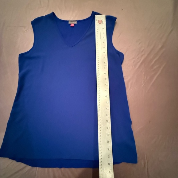 Vince Camuto Sleeveless Royal Blue V-neck Blouse Size Medium - Picture 8 of 8